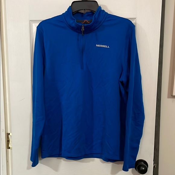 Merrell Blue Quarter-Zip Pullover. Size L - Picture 1 of 5